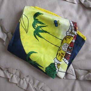 designer printed silk scarf